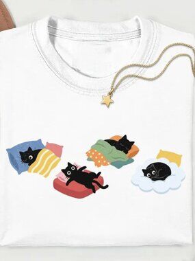 Funny Cat Shirt, Cute Sleeping Cat Tee, Cat Lover Gift Shirt